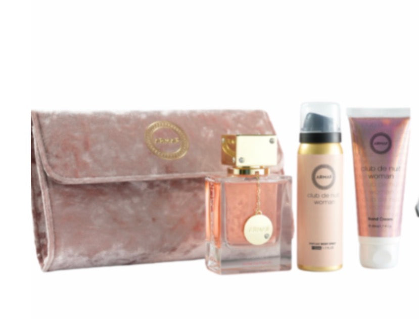 CLUB DE NUIT WOMAN EXTRACT PARFUM + CREMA + BODYSPRAY + BOLSA